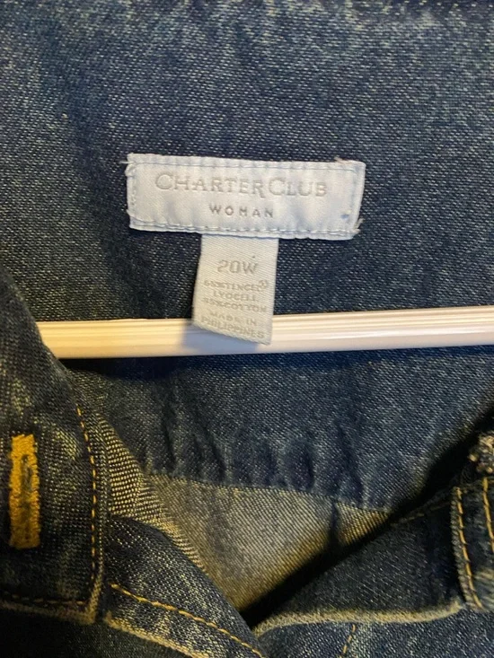 Charter Club Blue Denim Dress - Picture 2 of 12